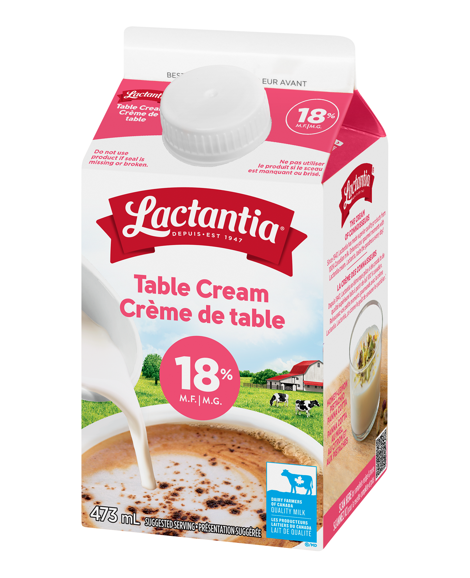 Lactantia<sup>®</sup> 18% Table Cream product image