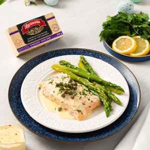 Oven-Poached Salmon with Blender Hollandaise